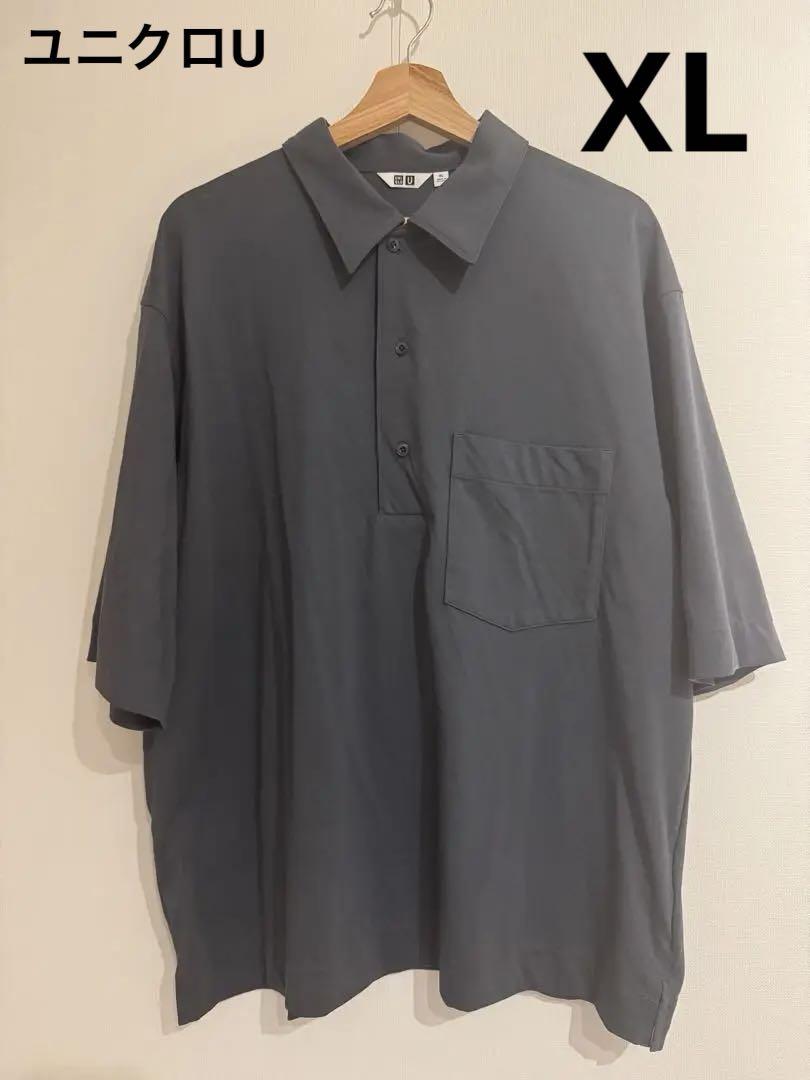 UNIQLO U エアリズムコットンポロシャツ XL グレー