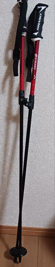 SINANO シナノ スキー用ストック Xシリーズ レッド ブラック目立った傷や汚れなし