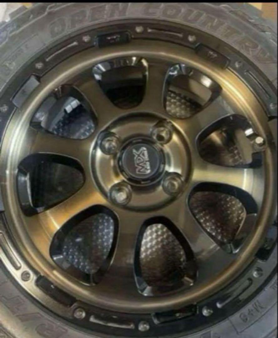タイヤホイール４本セット165/65R15 オープンカントリーRTナット付