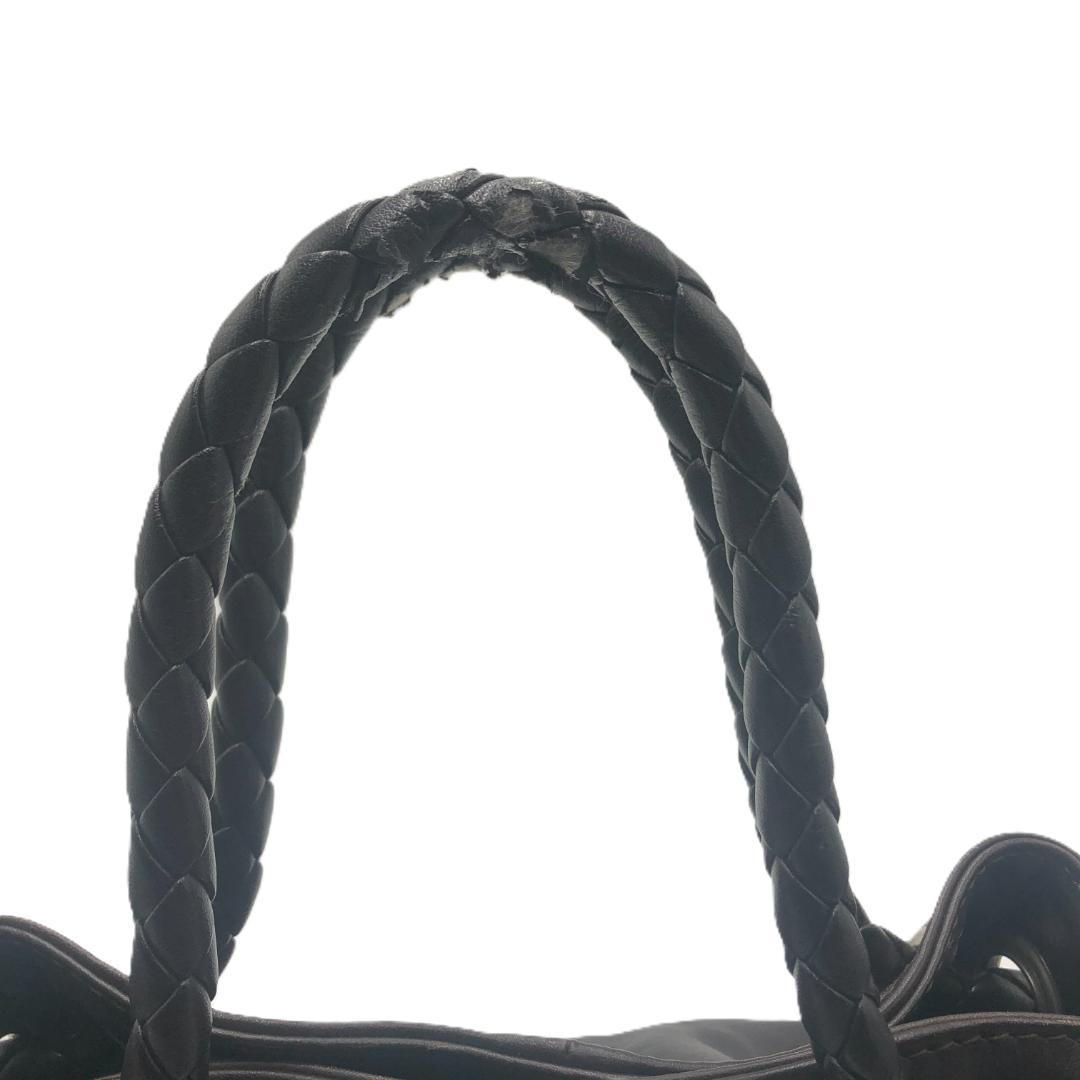 【希少】FURLA フルラ　ダークブラウン ハンドバッグ　巾着