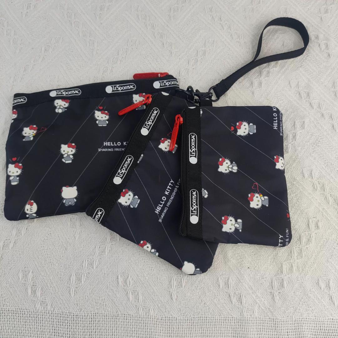 LeSportsac×Hello Kitty レスポ 3連ポーチ ハローキティ