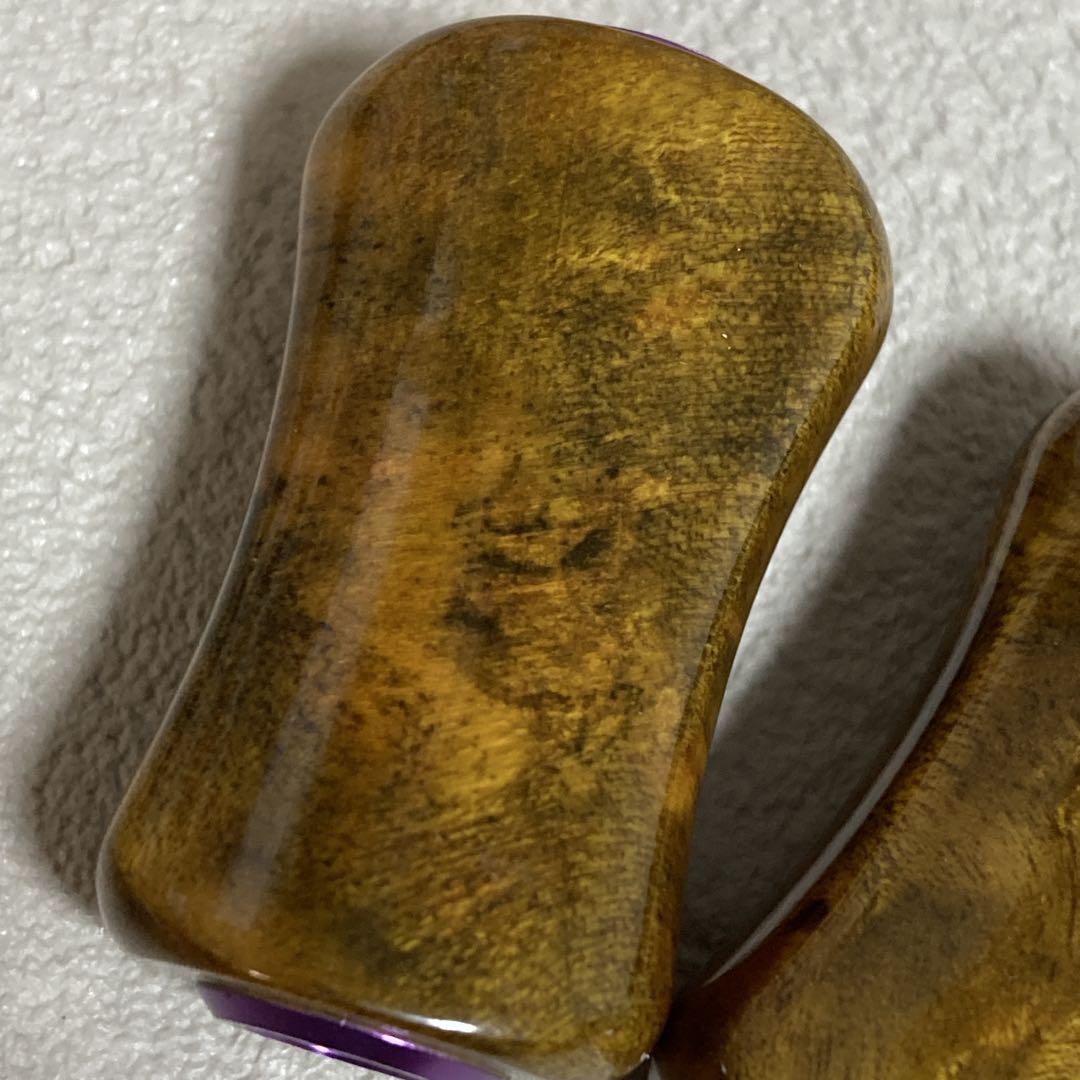 木目がカッコいい ウッドハンドルノブ 2個 シマノタイプa ダイワs P