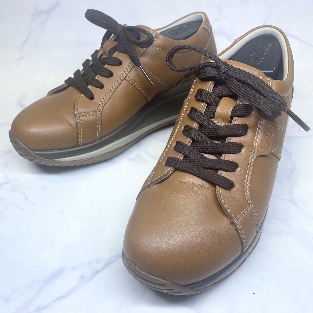美品 joya ジョヤ パリス コンフォートシューズ 35 ブラウン Y0420