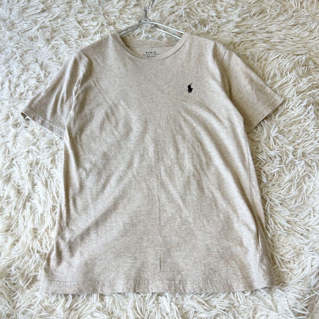 ポロラルフローレン 半袖Tシャツ オートミール ベージュ ホース刺繍