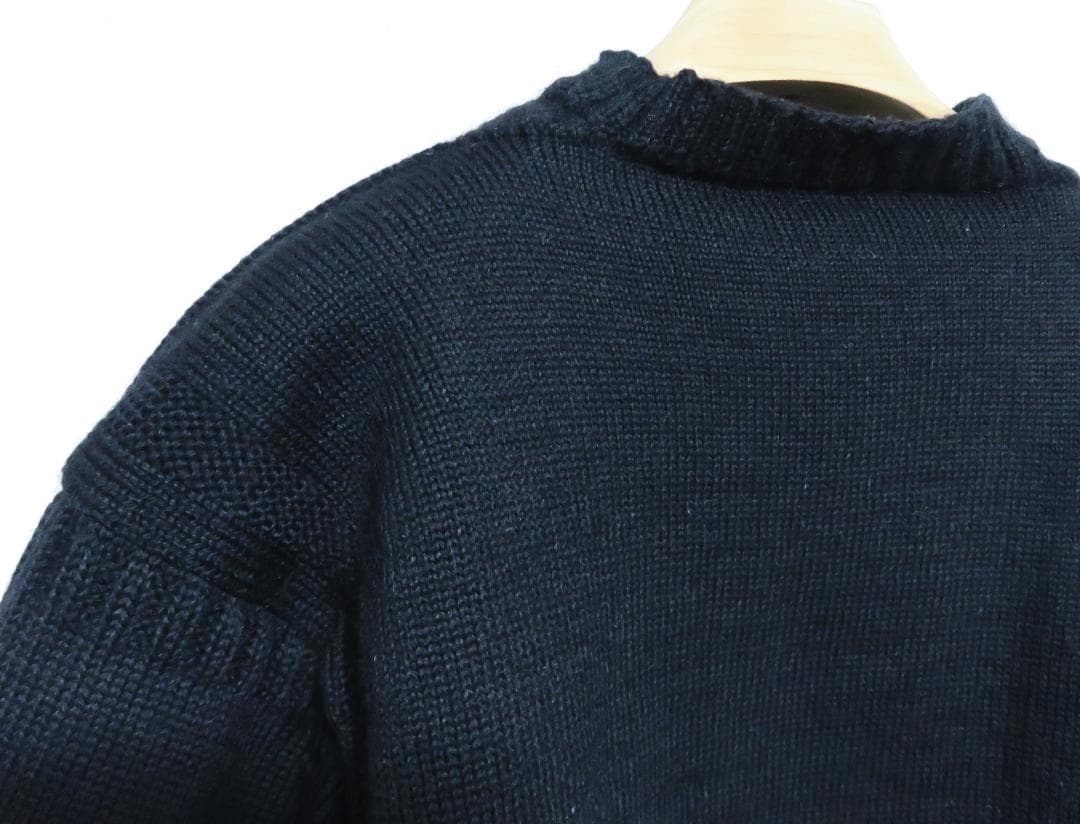 Le Tricoteur GUERNSEY SWEATER 38 ブラック Guernsey Jumper - Horta Culture