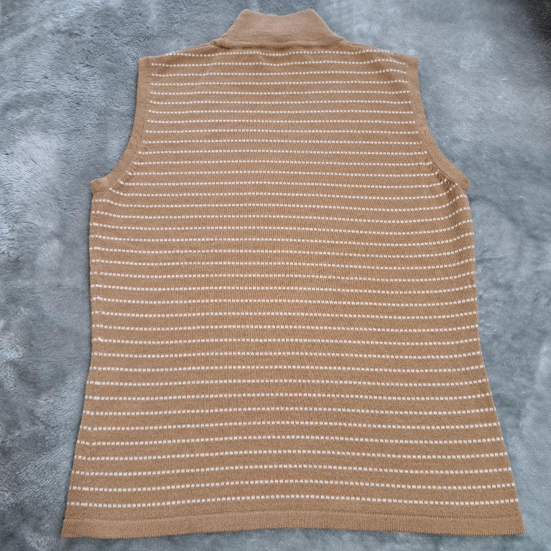 Courreges クレージュ ノースリーブ ニット 薄手 センターロゴ