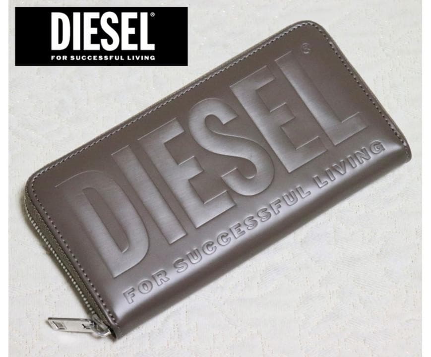 タイプ DIESEL - ディーゼル DIESEL ビッグロゴ 折り財布 ラウンド