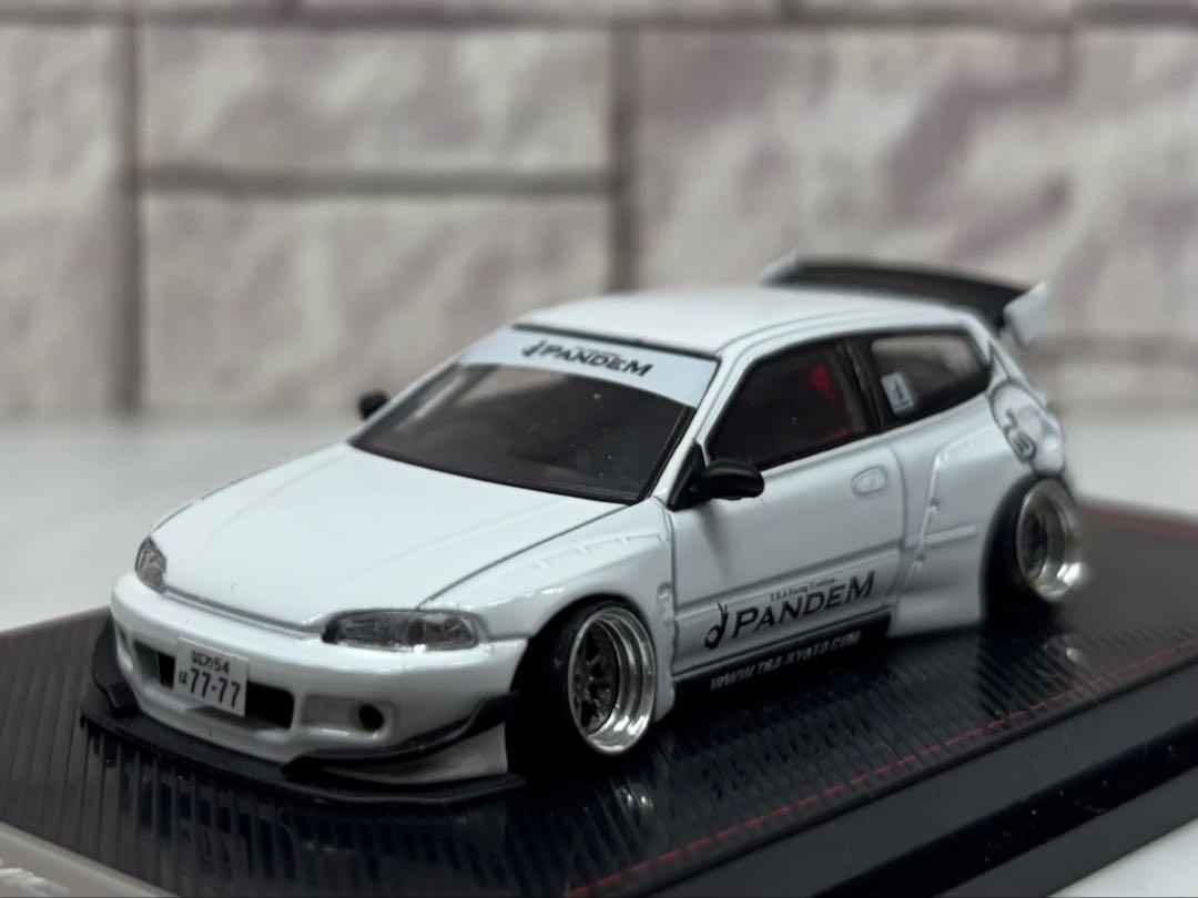 1/64ミニカー PANDEMシビック　ワタナベ深リムカスタム