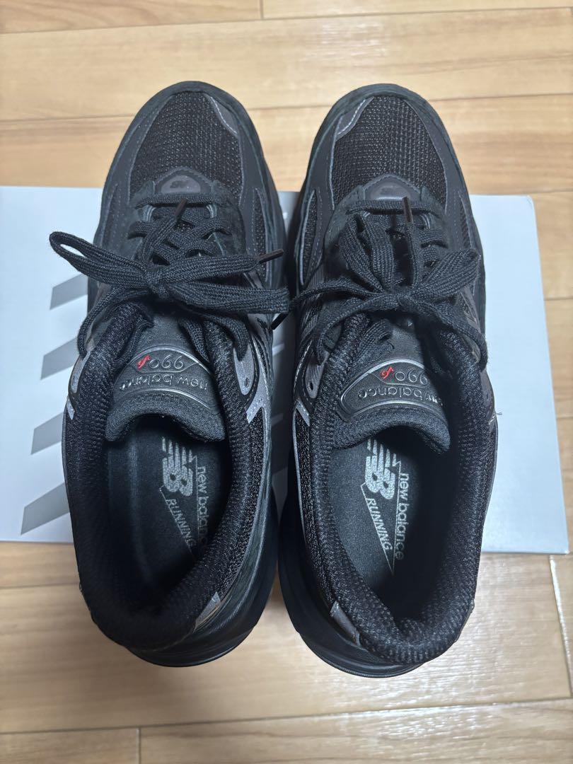 靴 new balance u990bb6 triple black 26.5