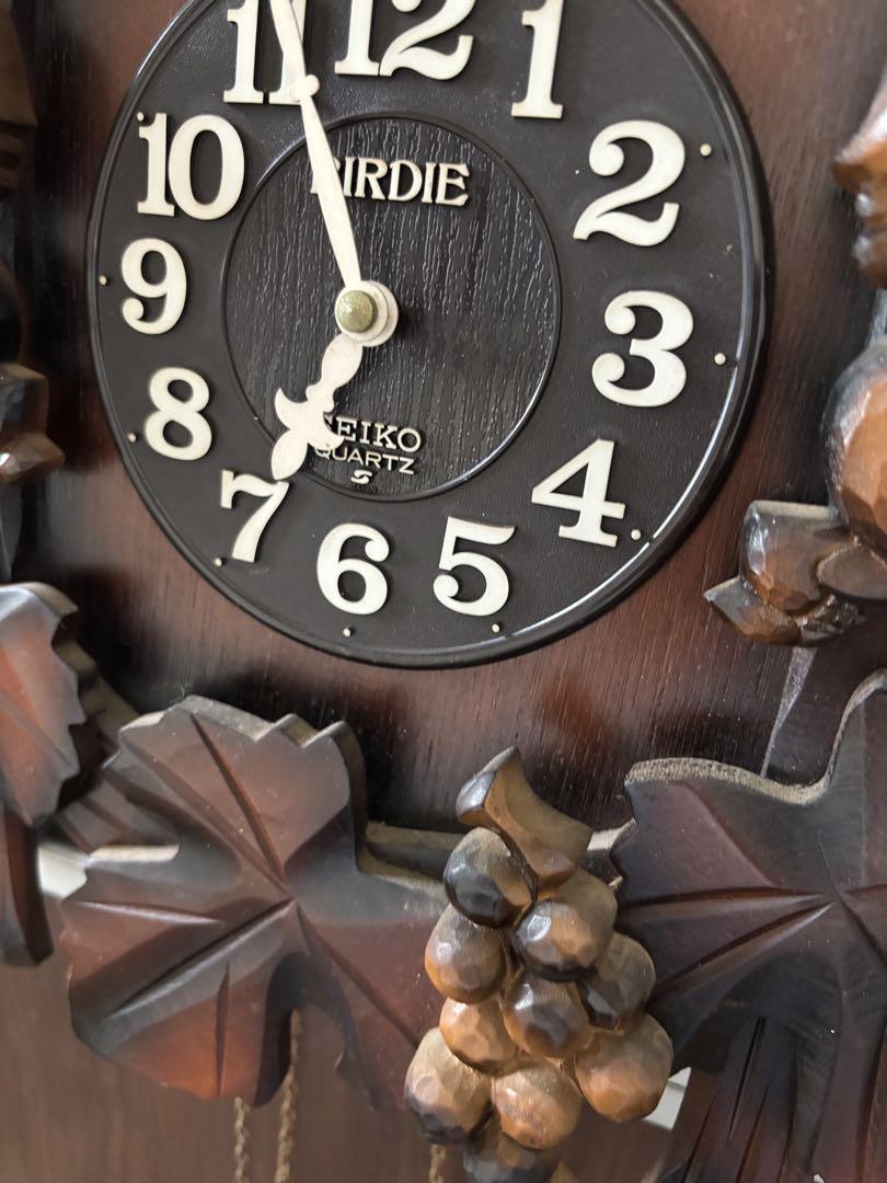 SEIKO　BIRDIE　掛時計　鳩時計　Quartz　Clock SEIKO - 【激レア・当時物】SEIKO BIRDIE 鳩時計 日本製 希少品