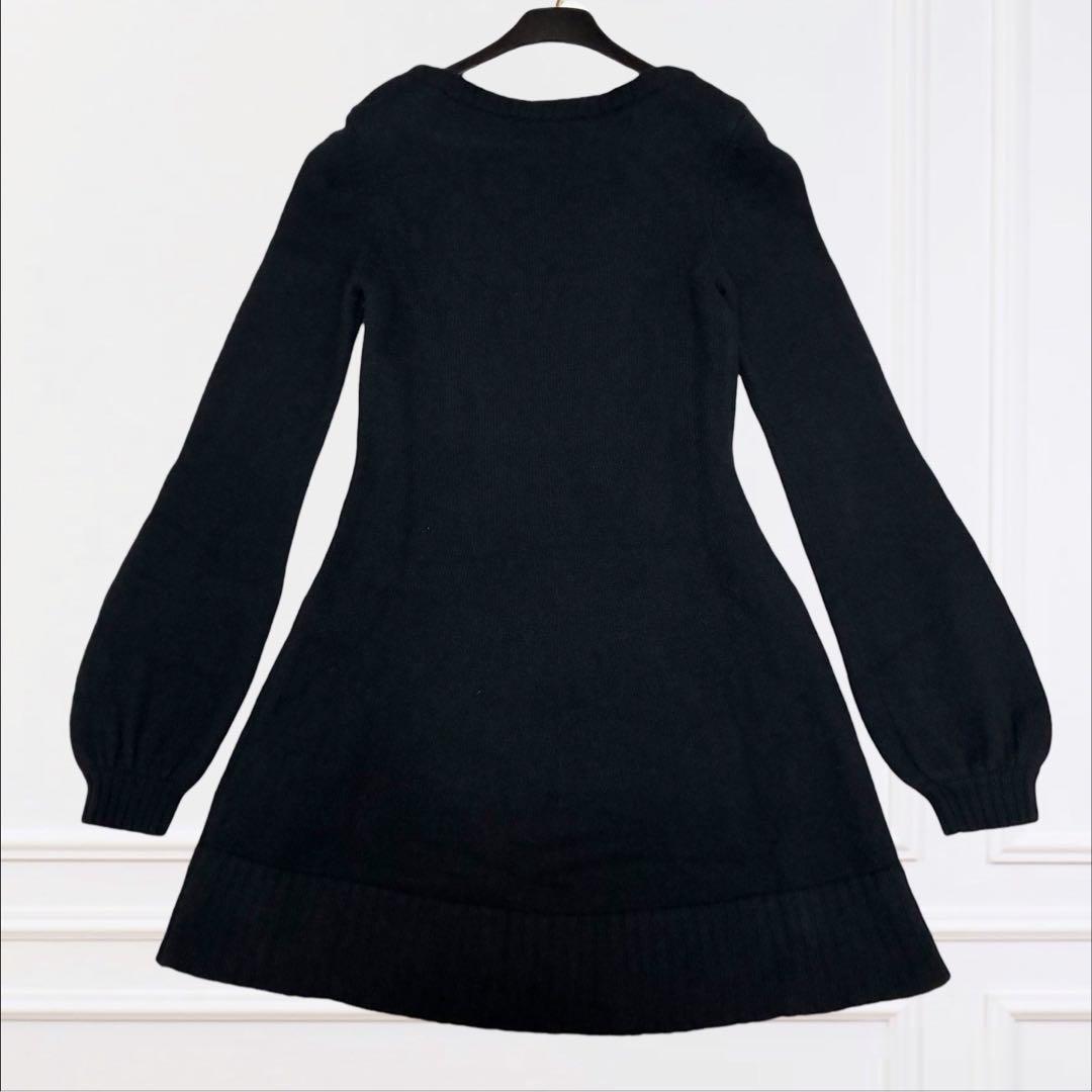 BURBERRY ブルーレーベル ミニ ワンピ ホース刺繍 フレア バルーン袖 BURBERRY ブルーレーベル ミニ ワンピ ホース刺繍 フレア バルーン袖