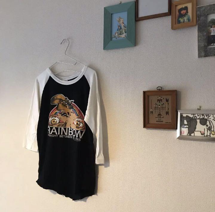 日本製低価 レインボー80sUSA製ONEITAオニータラグラン七分袖Tシャツ cum0t-m22763259338 100%新品格安