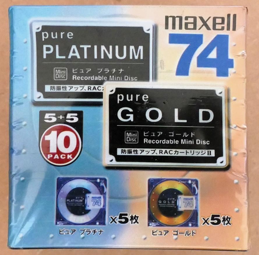 MDディスク：maxell（マクセル）pure 74分×10枚 - メルカリ