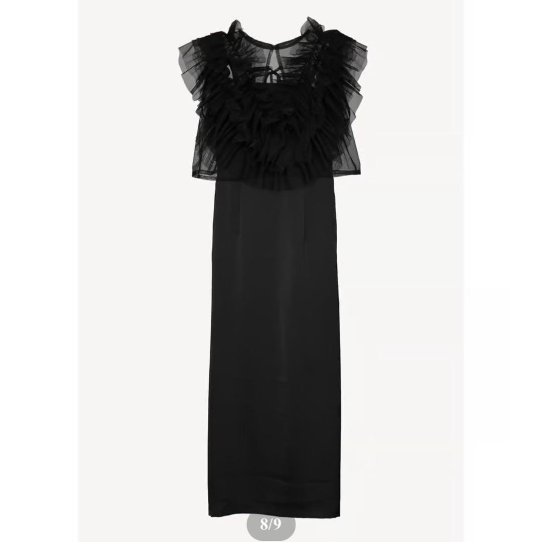 ワンピース Acka. tulle vest satin one-piece