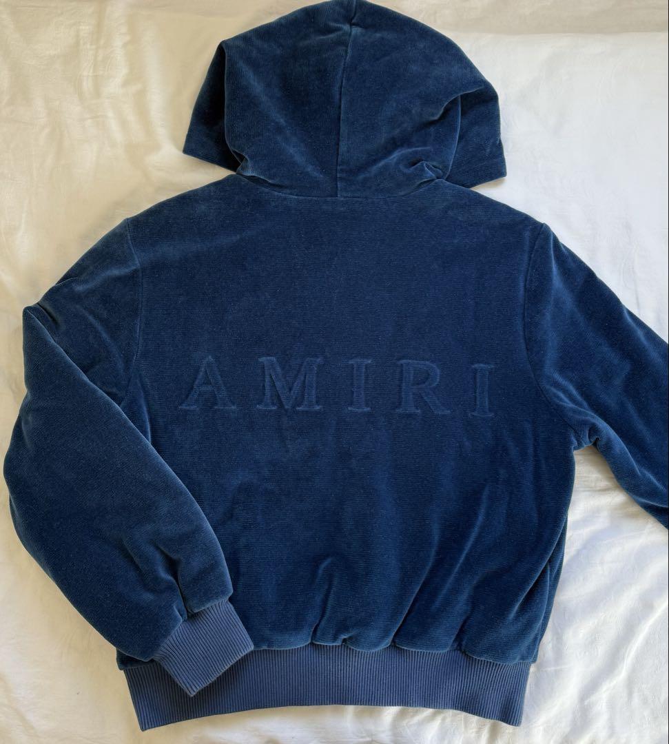 AMIRI velour pouch-pocket hoodie 新品　正規品