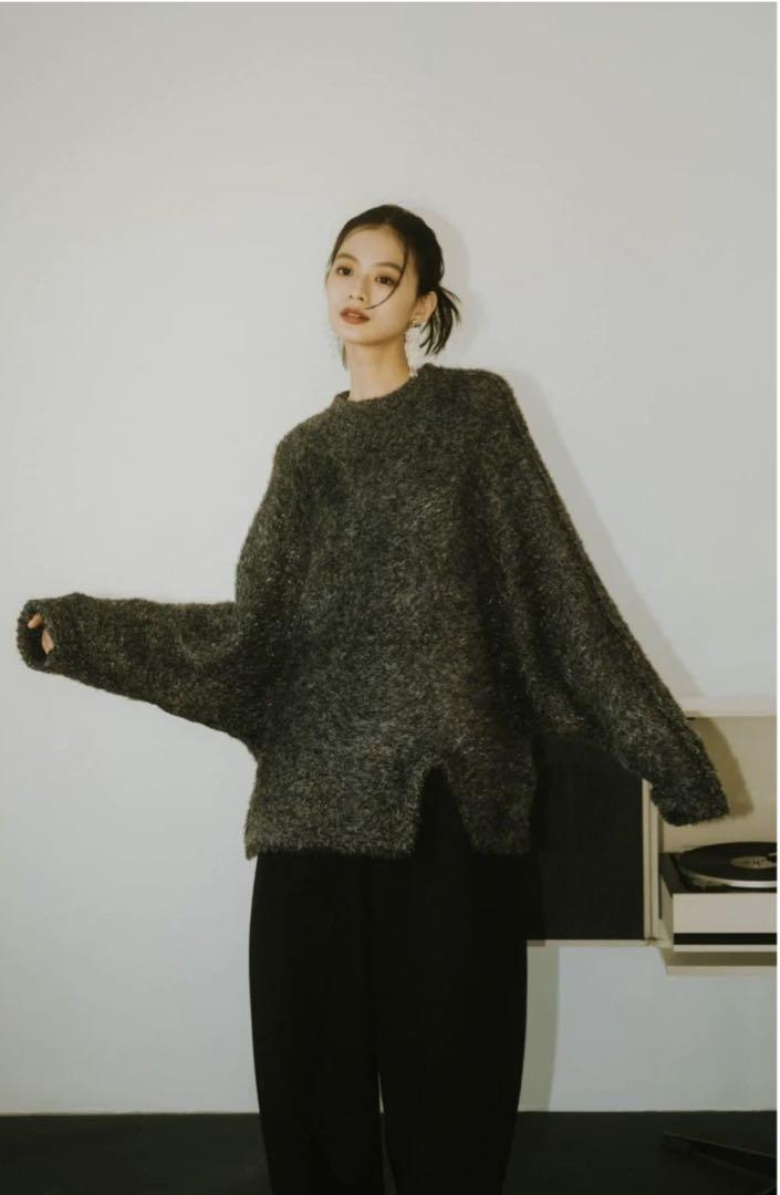 accent knit pullover(unisex)/lame