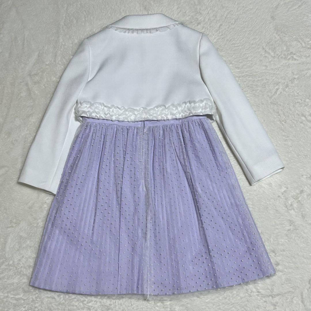 美品ELLEフォーマルワンピーススーツ120 女の子　卒園式・入学式等に