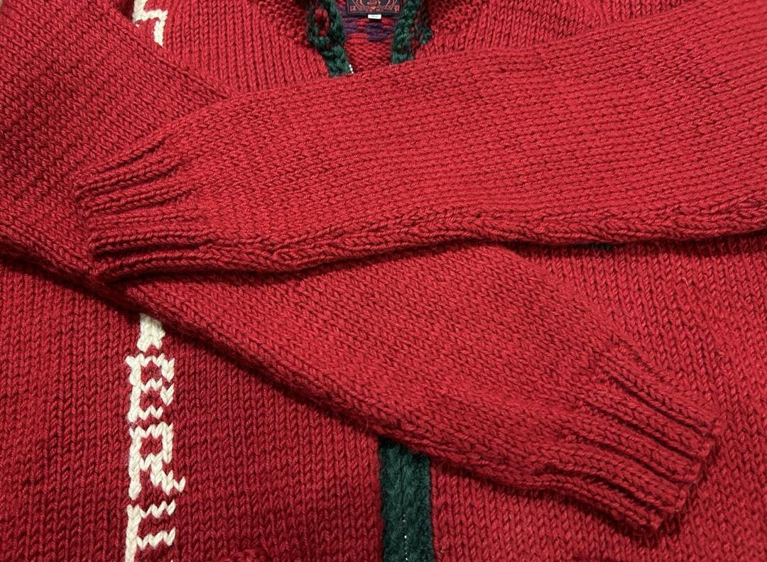 ＊エヴィス EVISU マスカレード カウチン ニット カーディガン 40