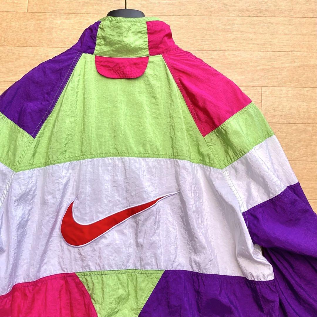 90s NIKE ハーフジップ L ナイロンジャケット オーバーサイズ
