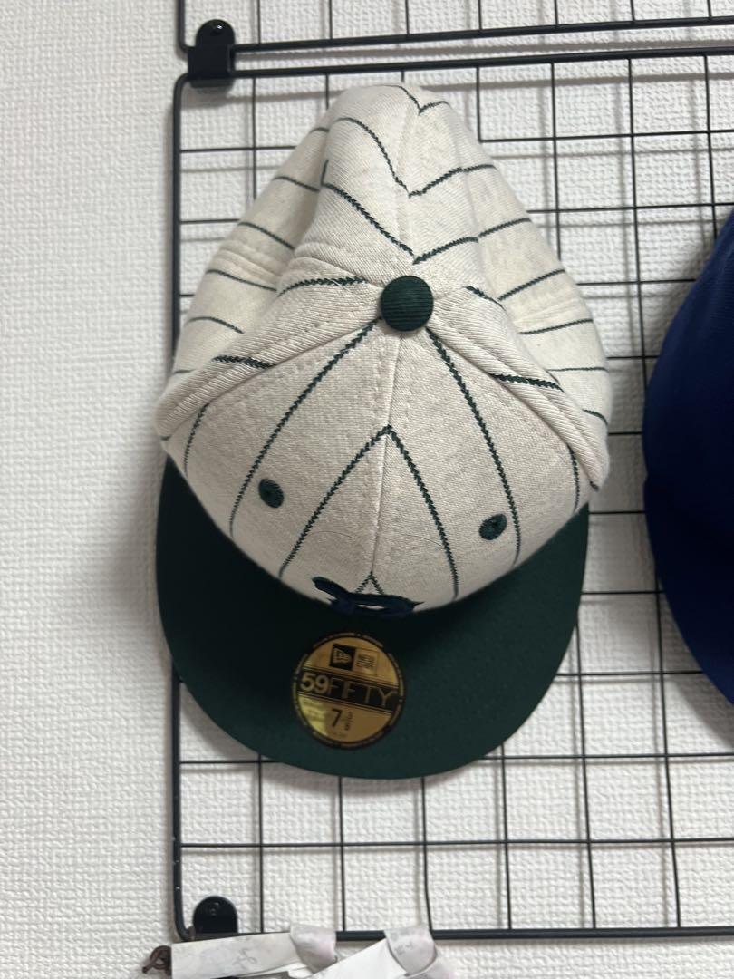 New Era 59FIFTY キャップ ベージュ/グリーン 7 3/8 和洋裁材料
