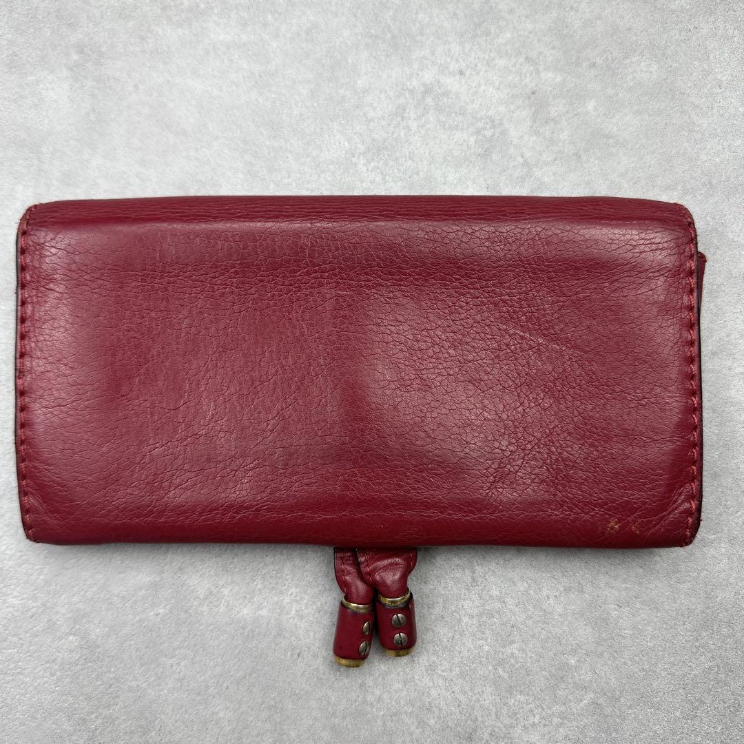 Chloe クロエ マーシー 長財布 レッド レザー
