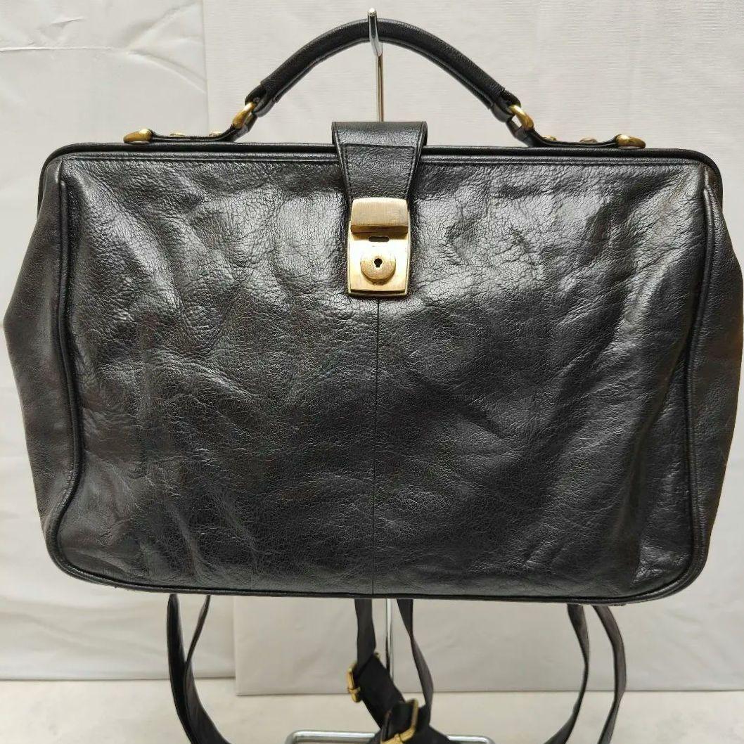 Valise ドクターズバッグ ３way　革　リュック ブラック
