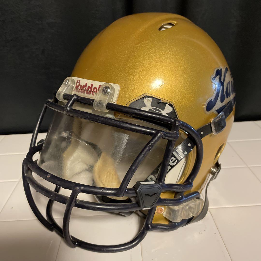限定セール -SALE 関西大学“KAISERS“試合用ヘルメット(選手実使用)UAアイシールド付 ヘルメット