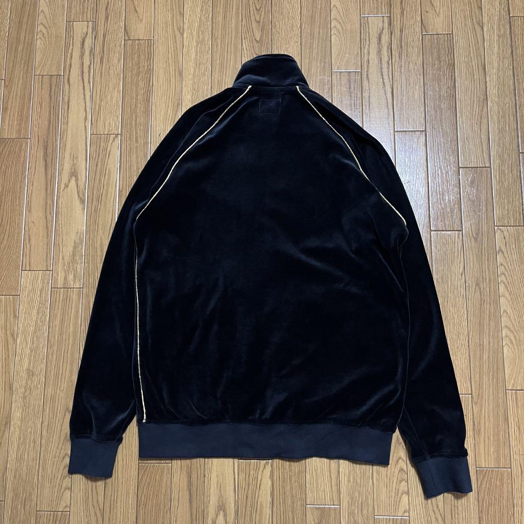 NEWERA ニューエラ　ベロアトラックジャケット　ブラック　黒金　M