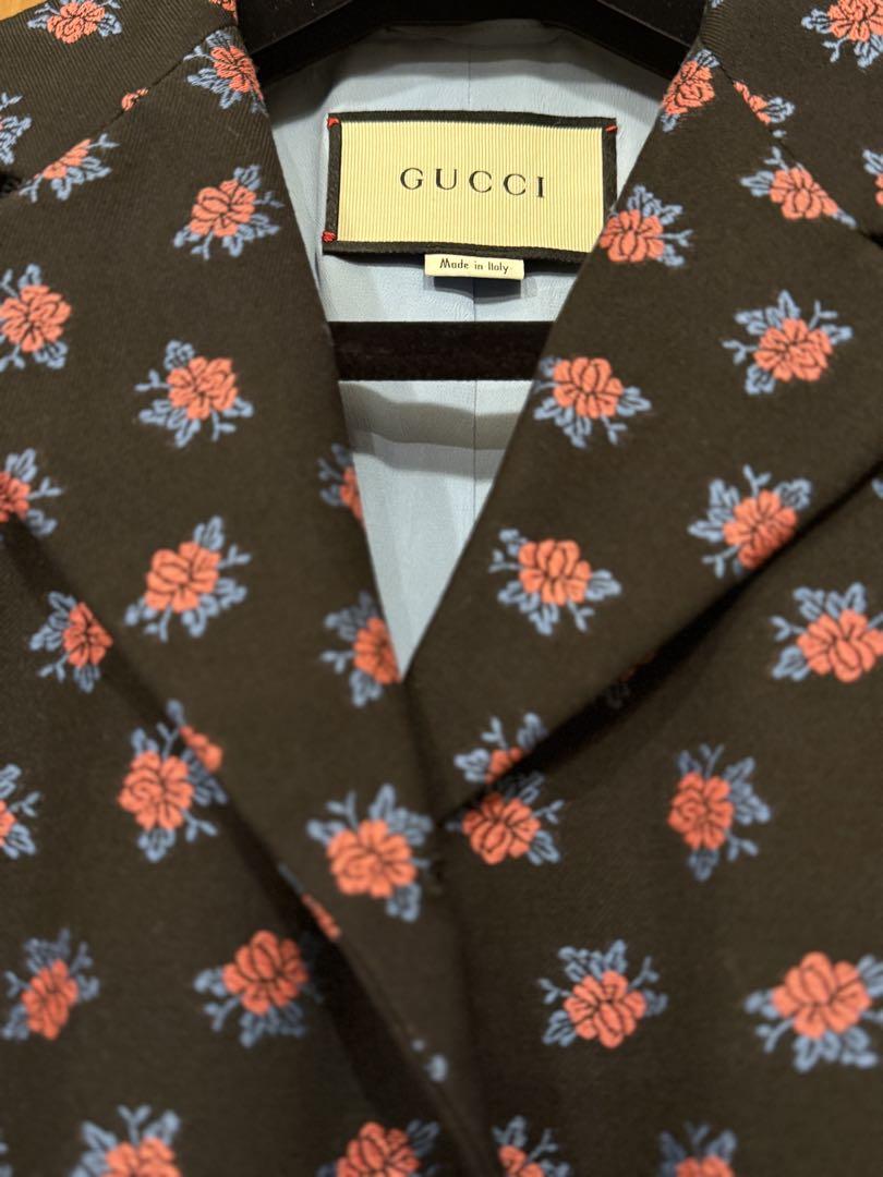 新品未使用タグ付きGUCCIグッチ フラワー刺繍パールGGジャケット38