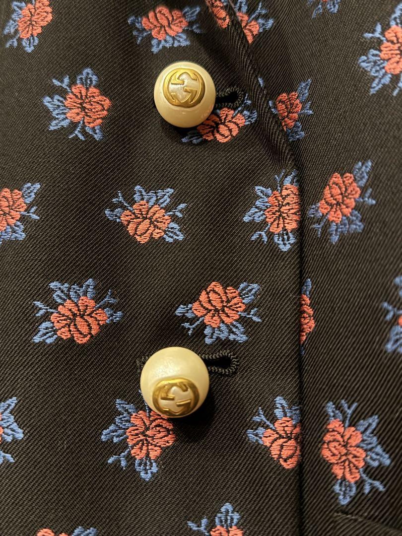 新品未使用タグ付きGUCCIグッチ フラワー刺繍パールGGジャケット38