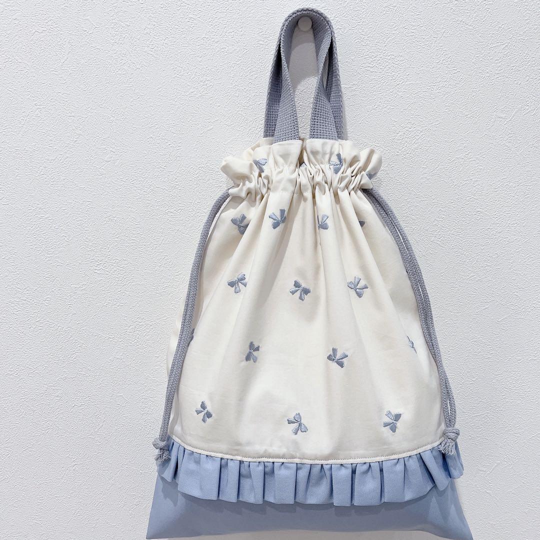 お礼や感謝伝えるプチギフト ハンドメイド 3点セット 体操着袋 上履き入れ レッスンバッグ 手提げ・レッスンバッグ・入園グッズ
