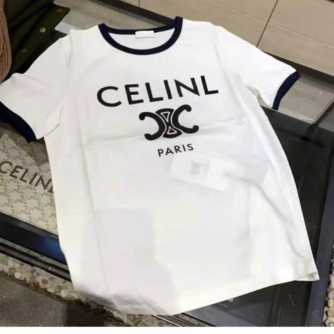 CELINE ロゴ Tシャツ 半袖 ホワイト M