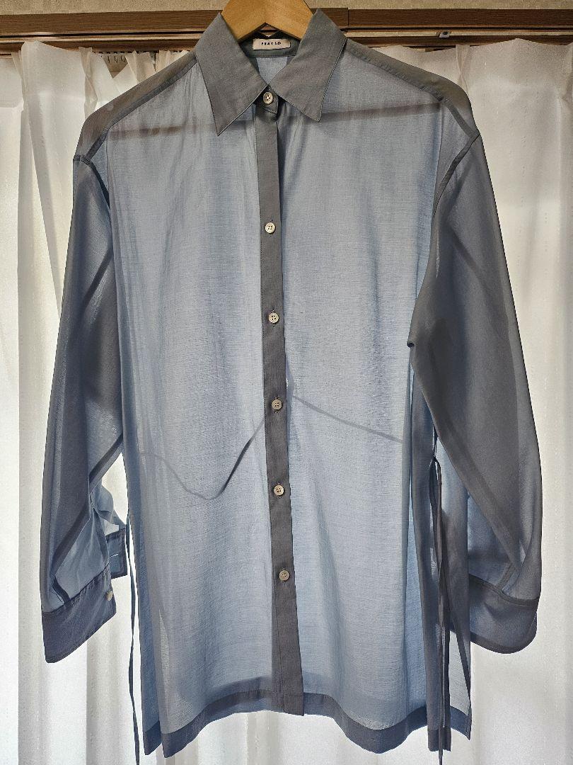 【美品】FRAY I.D シースルーブルーシャツ