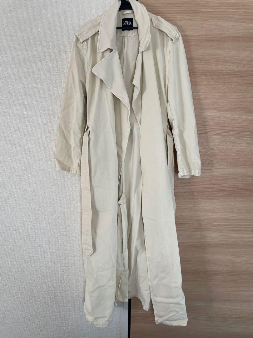 ZARA トレンチコート クリーム色 ロング丈
