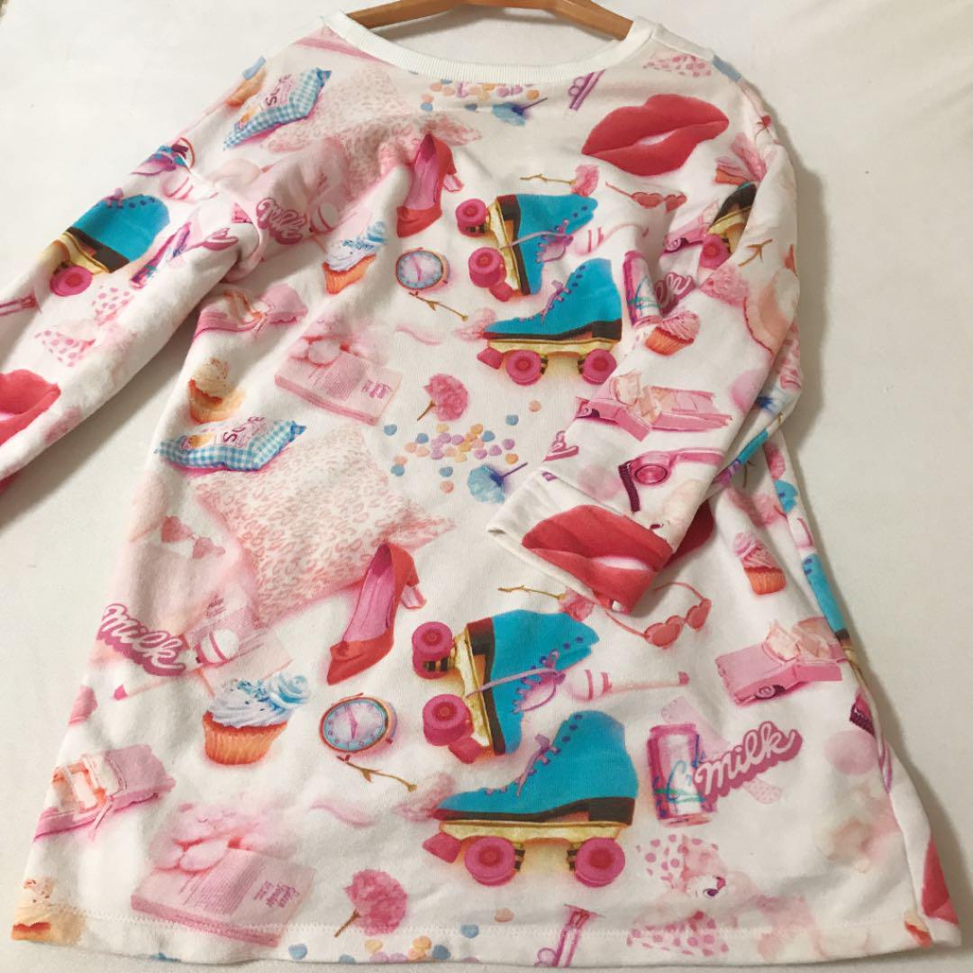本物 MILK スージーズルームワンピ ビビットカラフル トップス