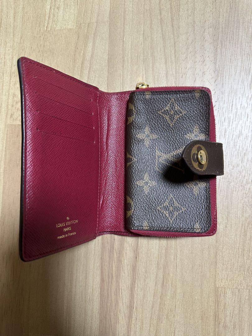 輝く高品質な LOUIS VUITTON 二つ折り財布 ダークブラウン/レッド 小物