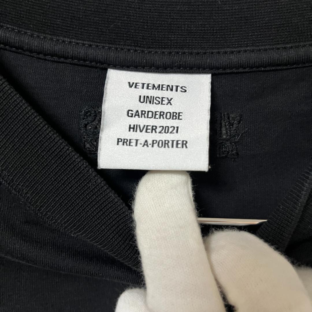 ヴェトモン 21aw ラムシュタイ ロゴ メンズ Tシャツ 黒