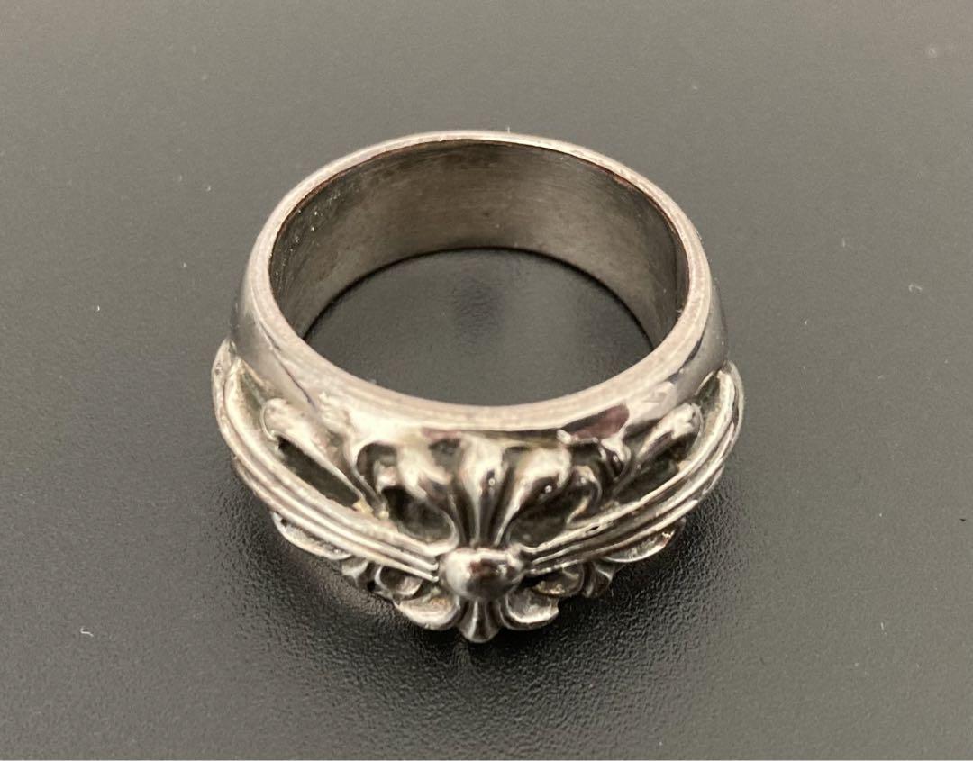 ゴ*ム様 【中古品】クロムハーツ　フローラルクロス　リング19号相当