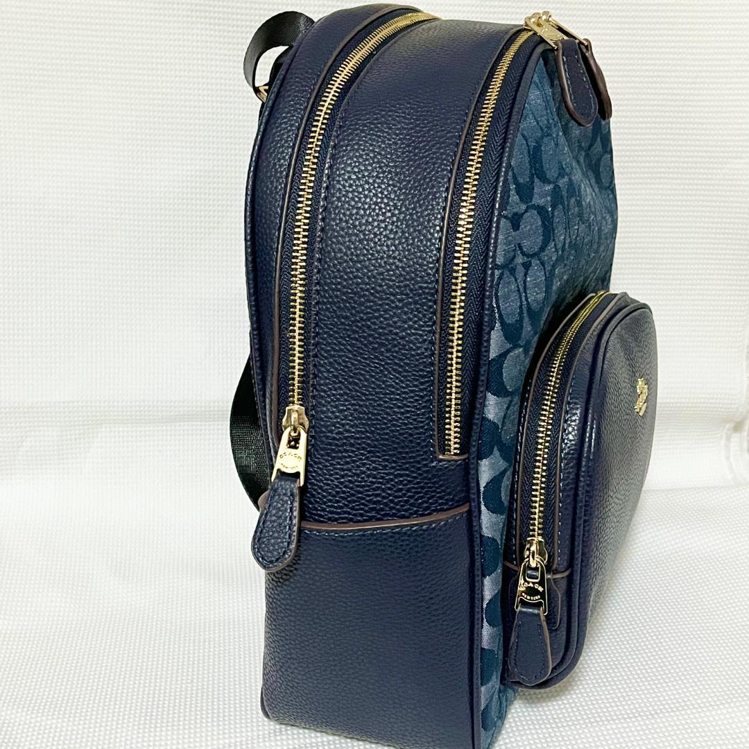 新品未使用 COACH シグネチャー C5671 ブルー バックパック リュック