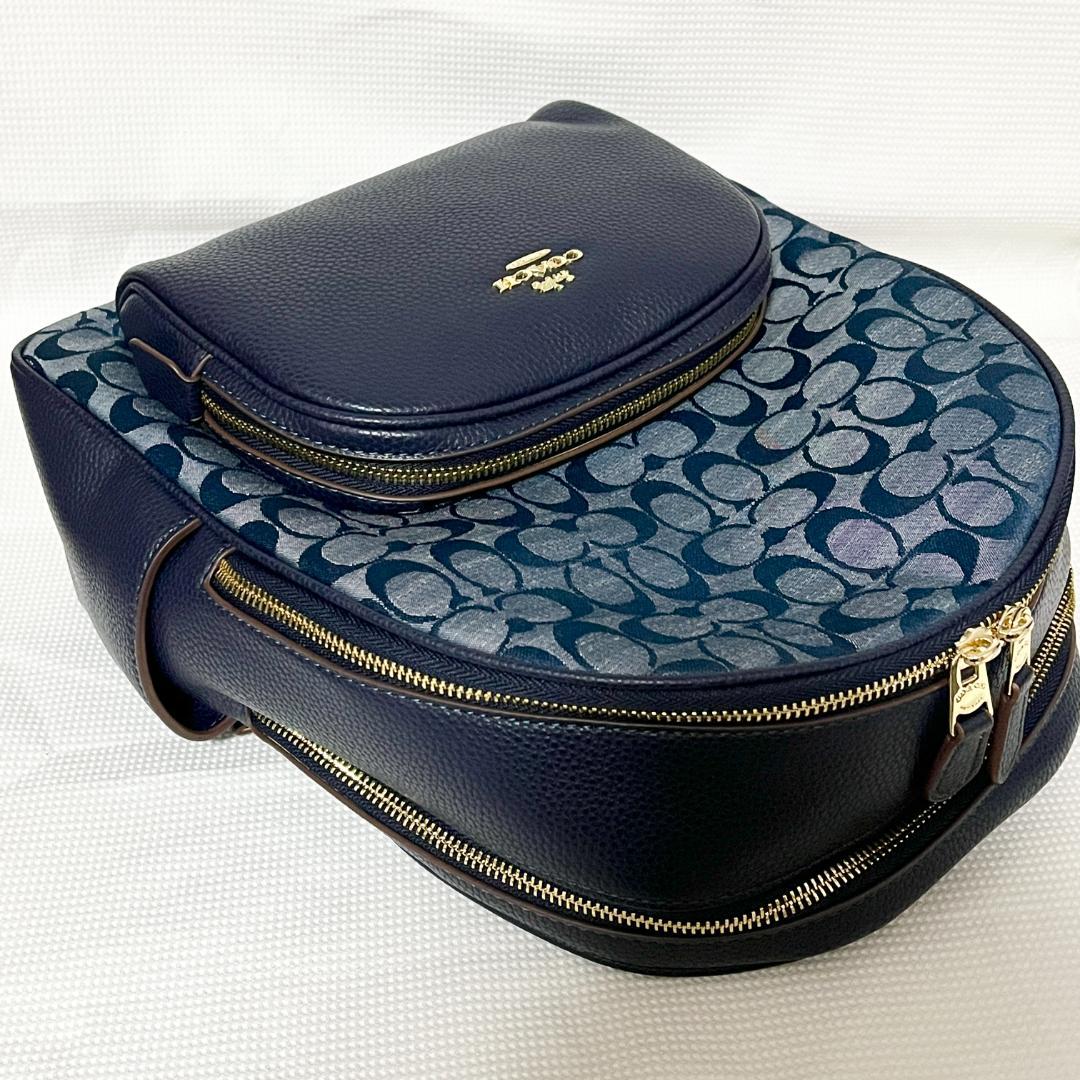 新品未使用 COACH シグネチャー C5671 ブルー バックパック リュック