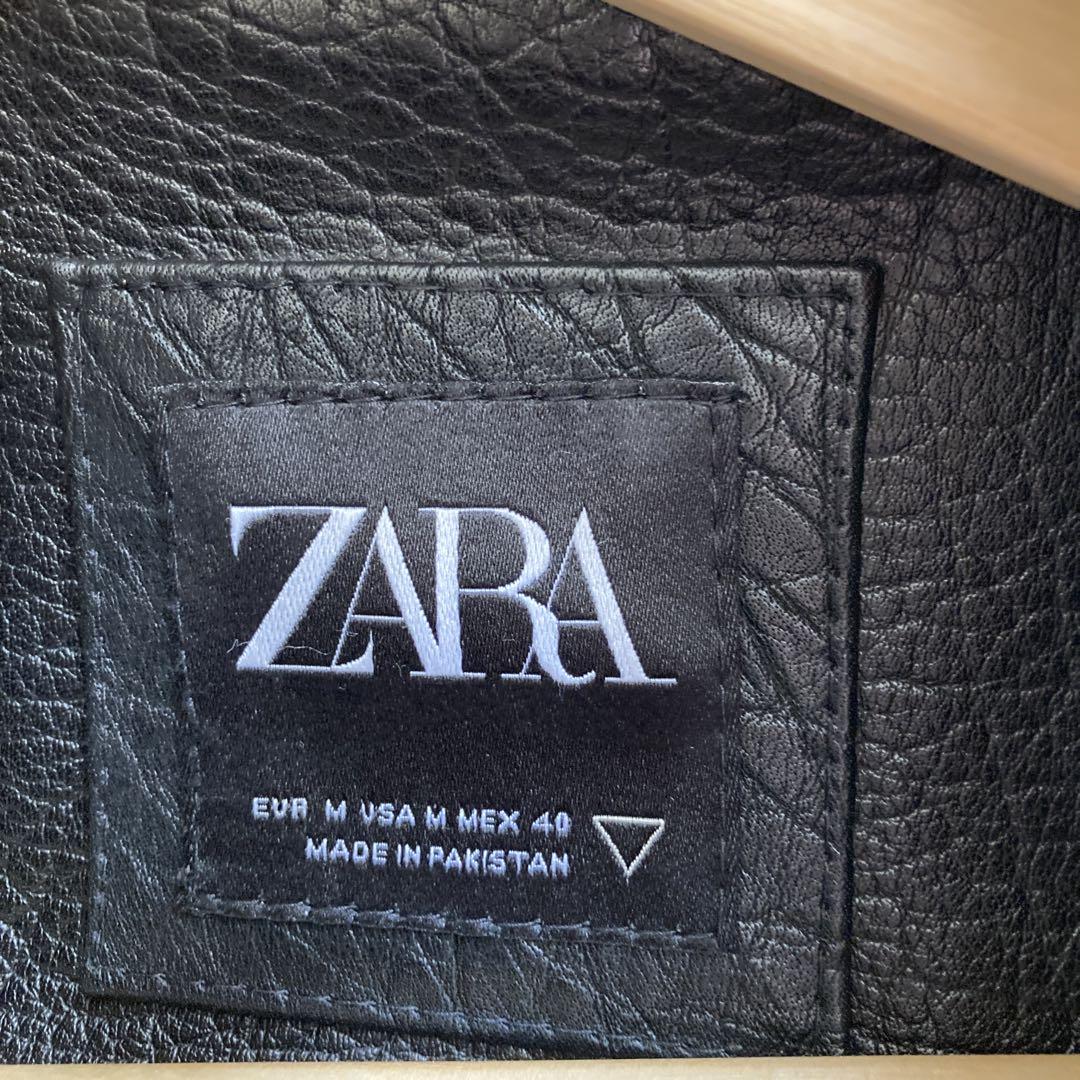 人気の春夏 人気モデル ZARA ザラ 希少 レザーボンバージャケット