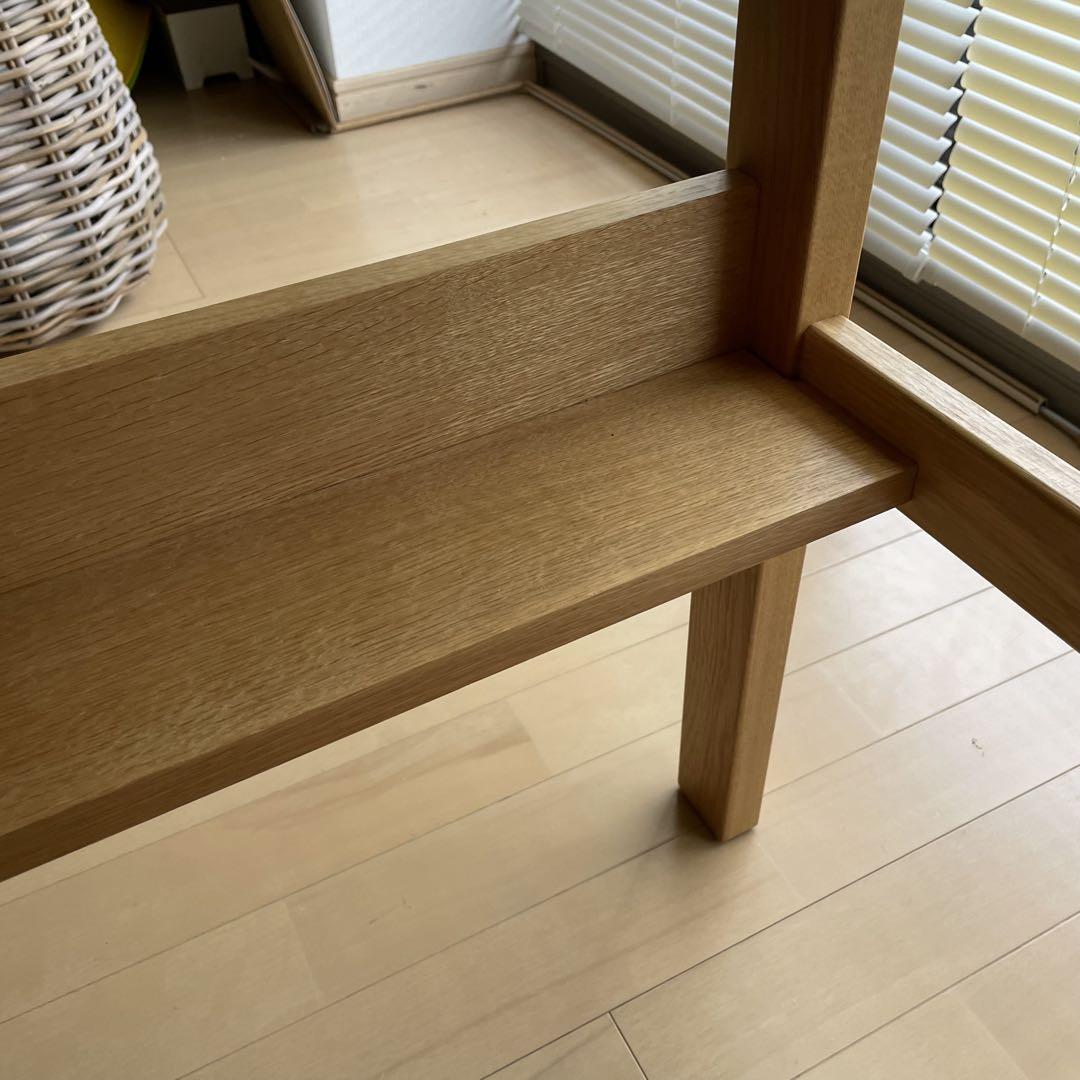 無印良品　オーク　無垢材　デスク
