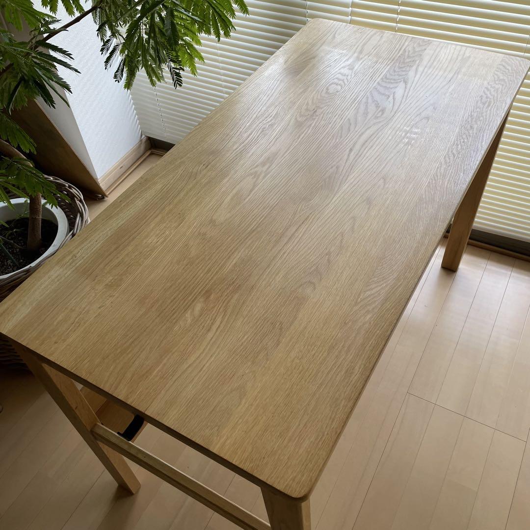 無印良品　オーク　無垢材　デスク
