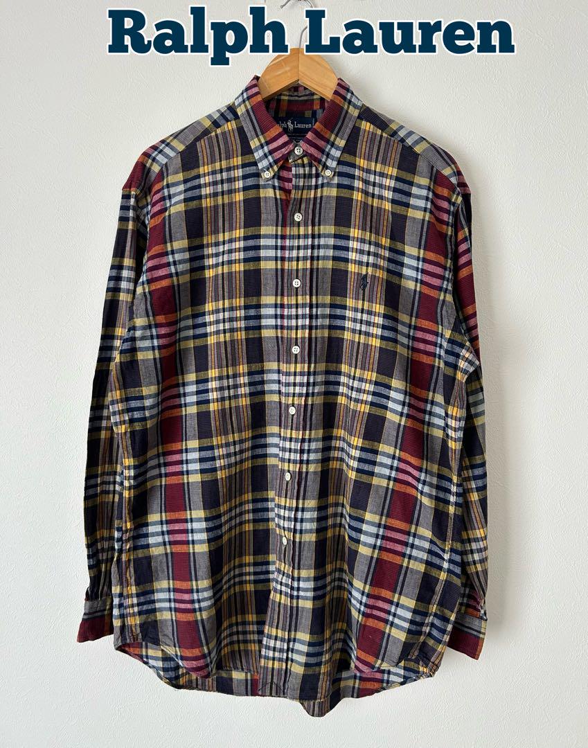 Ralph Lauren 長袖シャツ　BDシャツ　マドラスチェック