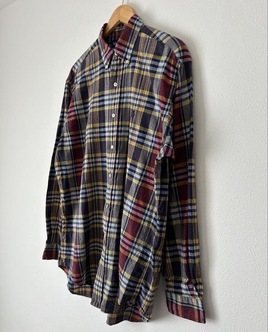 Ralph Lauren 長袖シャツ　BDシャツ　マドラスチェック