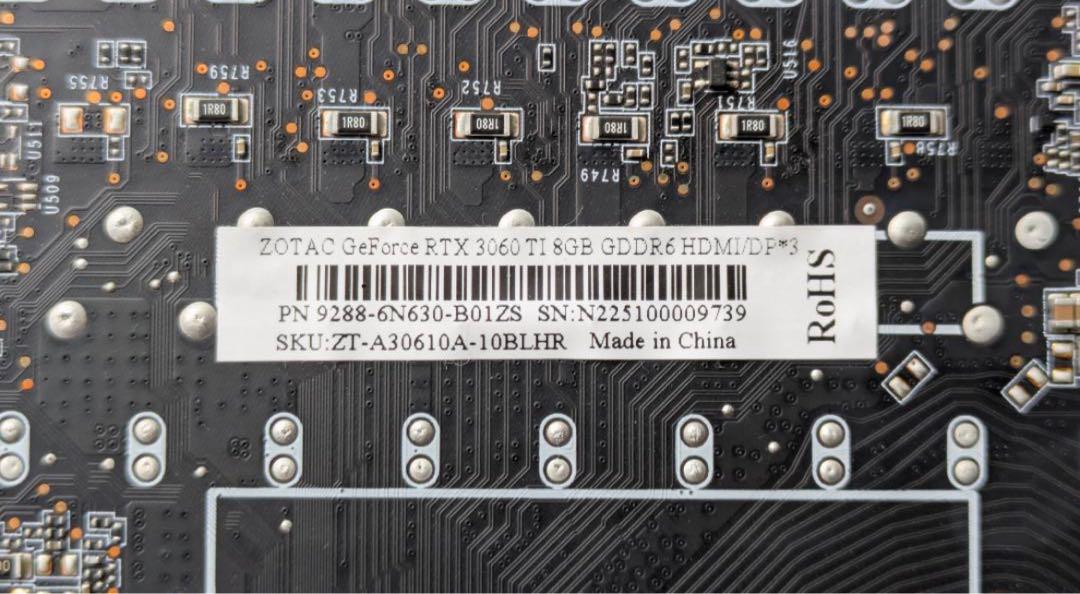 【動作品】GeForce RTX 3060 Ti