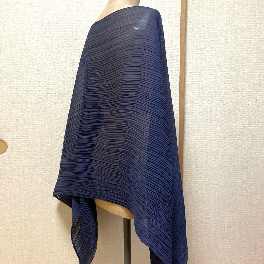 PLEATS PLEASE プリーツプリーズ ストール ブルー
