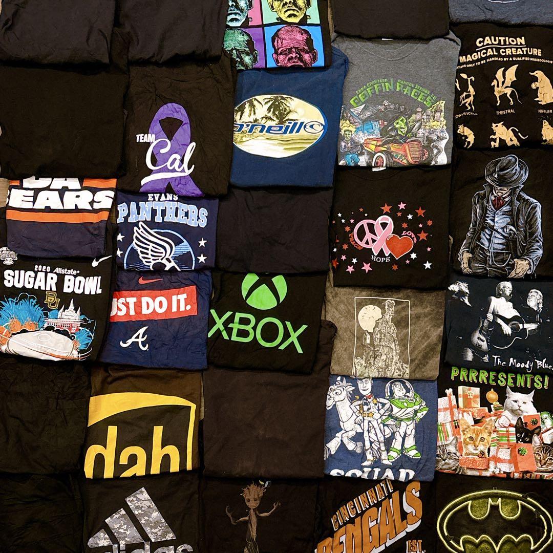 【古着卸】まとめ売り ベール 90s～00s 黒Tシャツ 30枚アソートセット⑤