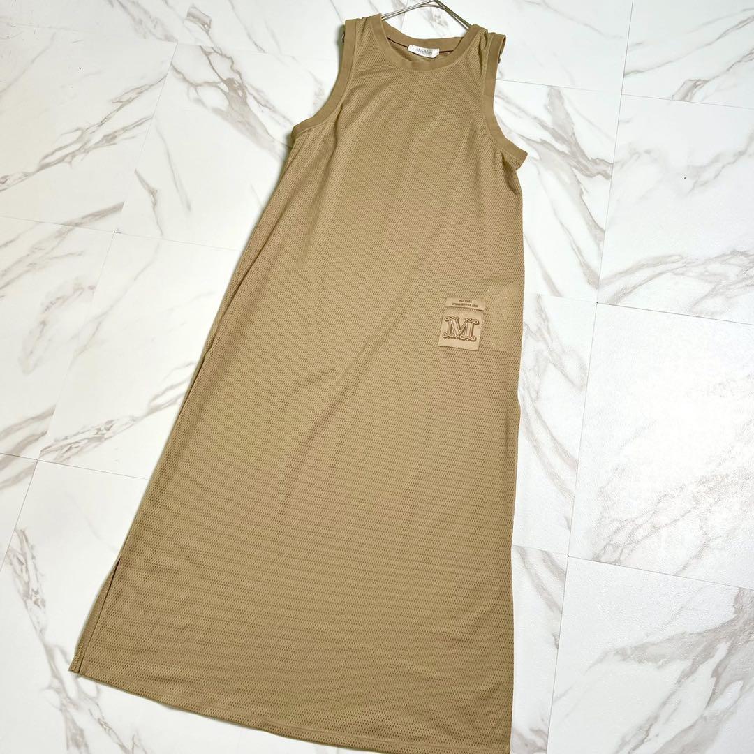 【人気ショップが最安値挑戦！】 Max Mara ジャージー ノースリーブ ワンピース 黒 メッシュ ワンピース