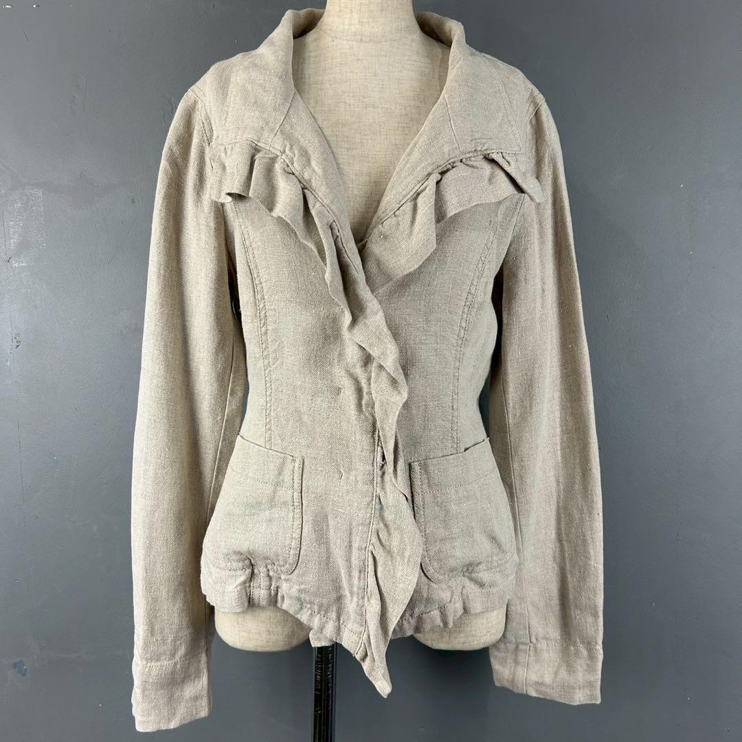 MAX MARA Weekend リネン ジャケット フリル ブレザー 40 - メルカリ
